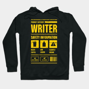 Safety Information | Funny Novelist Writer Gift Hoodie